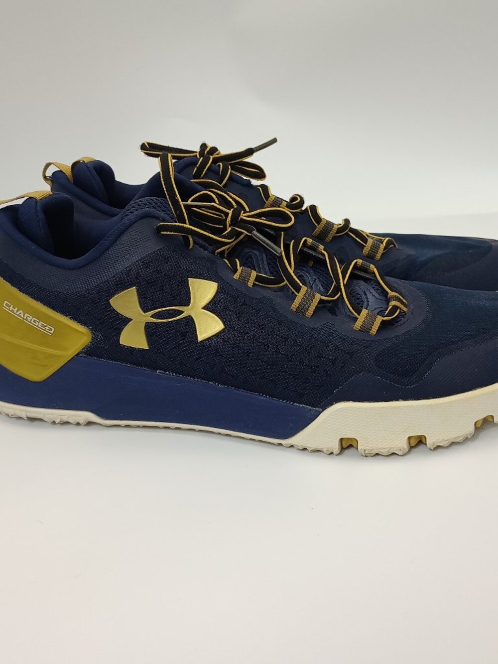 Under Armour Charged Ultimate TR Low Blue Gold Sneakers Men's 11